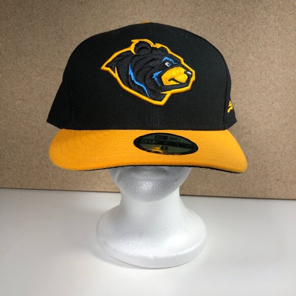 West Virginia Black Bears New Era 59Fifty Fitted Hat Size 8 Black Gold Embroider - Picture 7 of 11